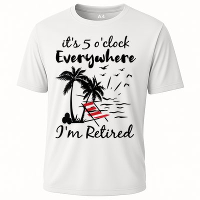 Womens Retirement It's 5 O'Clock Everywhere I'm Retired Summer Performance Shirt