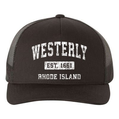 Westerly Rhode Island Ri Vintage Established Sports Yupoong Adult 5-Panel Trucker Hat