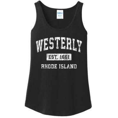 Westerly Rhode Island Ri Vintage Established Sports Ladies Essential Tank