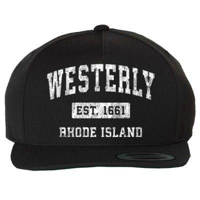 Westerly Rhode Island Ri Vintage Established Sports Wool Snapback Cap