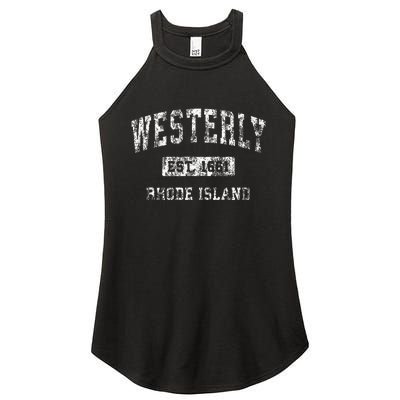 Westerly Rhode Island Ri Vintage Established Sports Women's Perfect Tri Rocker Tank