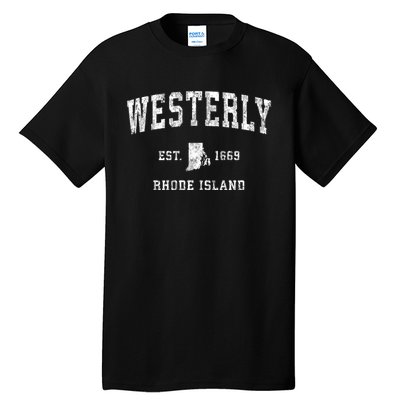 Westerly Rhode Island Ri Vintage Sports Tall T-Shirt