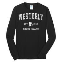 Westerly Rhode Island Ri Vintage Sports Tall Long Sleeve T-Shirt