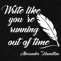 Write Like You're Running Out Of Time - Alexander Hamilton Quote Ladies PosiCharge Tri-Blend Wicking Tank
