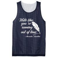 Write Like You're Running Out Of Time - Alexander Hamilton Quote Mesh Reversible Basketball Jersey Tank