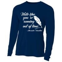 Write Like You're Running Out Of Time - Alexander Hamilton Quote Cooling Performance Long Sleeve Crew