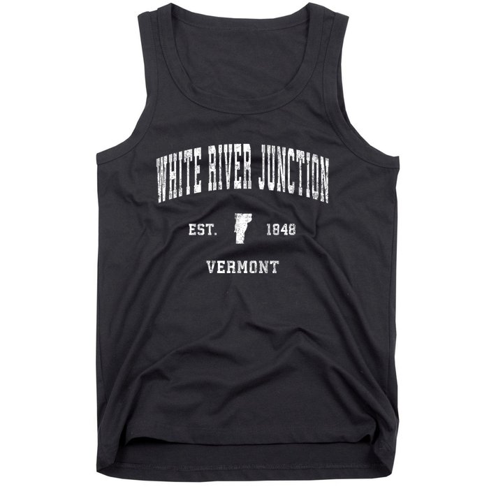 White River Junction Vermont Vt Vintage Athletic Sports Tank Top