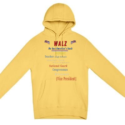 Walz Resume Kamala Harris President Funny Unique Special Premium Pullover Hoodie