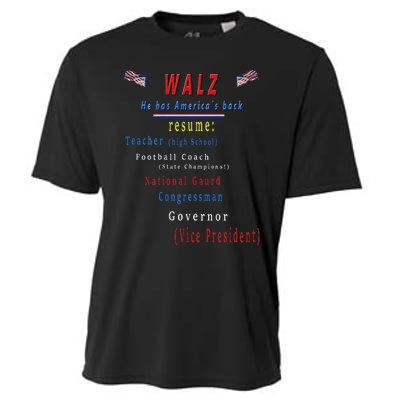 Walz Resume Kamala Harris President Funny Unique Special Cooling Performance Crew T-Shirt