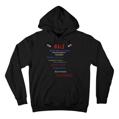 Walz Resume Kamala Harris President Funny Unique Special Hoodie