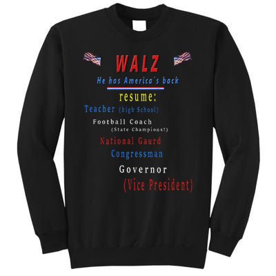 Walz Resume Kamala Harris President Funny Unique Special Sweatshirt