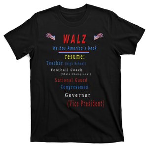 Walz Resume Kamala Harris President Funny Unique Special T-Shirt