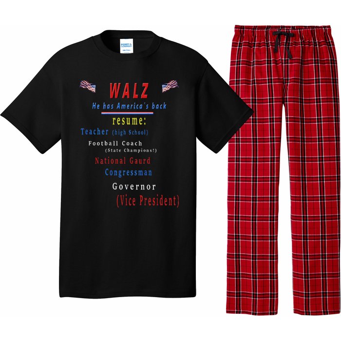 Walz Resume Kamala Harris President Funny Unique Special Pajama Set