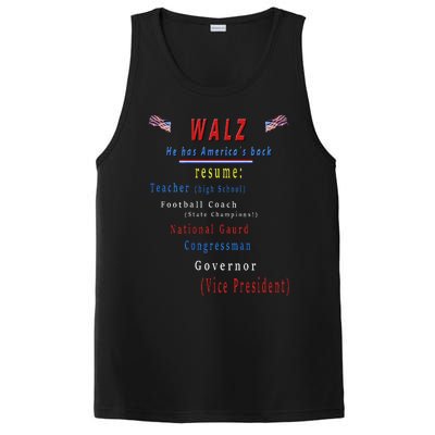 Walz Resume Kamala Harris President Funny Unique Special PosiCharge Competitor Tank