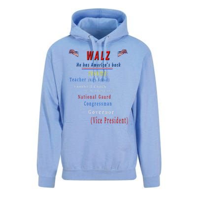 Walz Resume Kamala Harris President Funny Unique Special Unisex Surf Hoodie