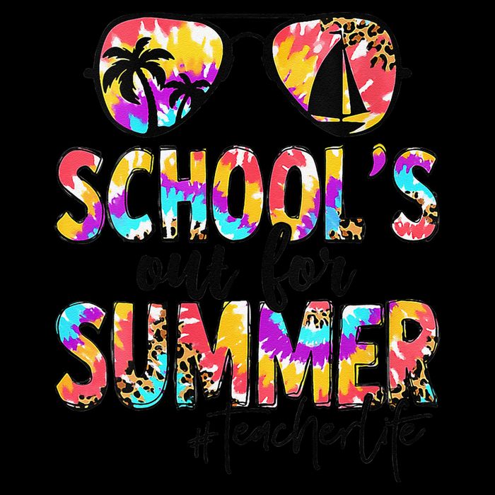 Womens Retro Last Day Of School Schools Out For Summer Teacher Life Bucket Hat