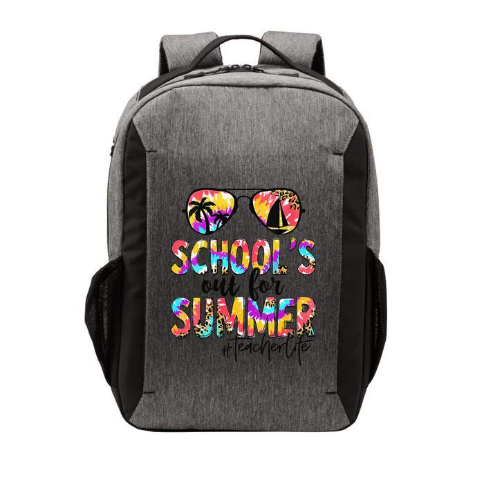 Womens Retro Last Day Of School Schools Out For Summer Teacher Life Vector Backpack