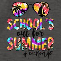 Womens Retro Last Day Of School Schools Out For Summer Teacher Life Vector Backpack