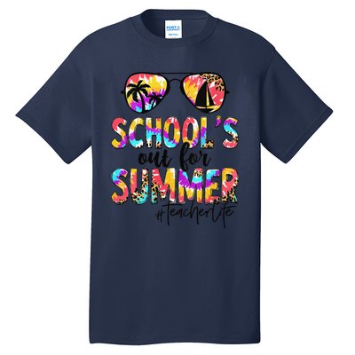 Womens Retro Last Day Of School Schools Out For Summer Teacher Life Tall T-Shirt