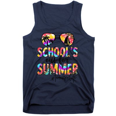 Womens Retro Last Day Of School Schools Out For Summer Teacher Life Tank Top