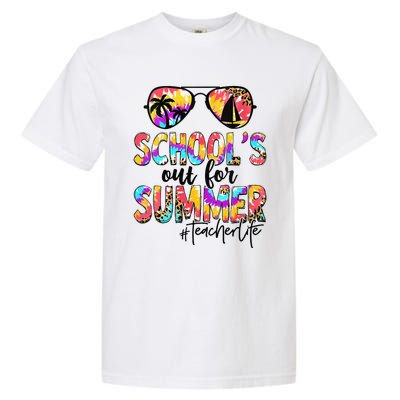 Womens Retro Last Day Of School Schools Out For Summer Teacher Life Garment-Dyed Heavyweight T-Shirt