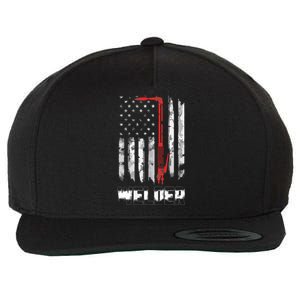 Welder Red Line American Flag USA Patriotic Welder Wool Snapback Cap