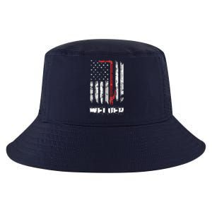 Welder Red Line American Flag USA Patriotic Welder Cool Comfort Performance Bucket Hat