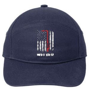 Welder Red Line American Flag USA Patriotic Welder 7-Panel Snapback Hat