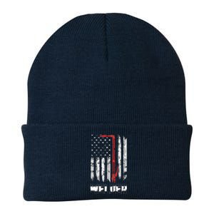 Welder Red Line American Flag USA Patriotic Welder Knit Cap Winter Beanie