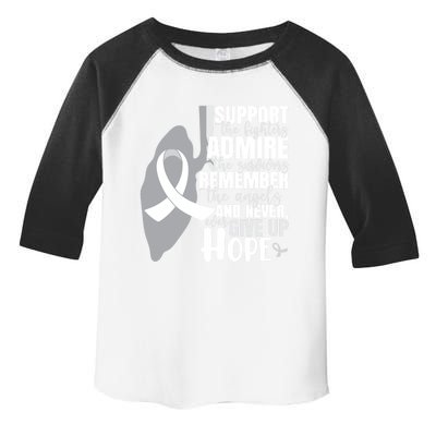 White Ribbon Lung Cancer Warrior Gift Toddler Fine Jersey T-Shirt