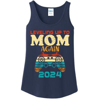 Wo Retro Leveling Up To Mom Again 2024 Promoted To Mommy Ladies Essential Tank