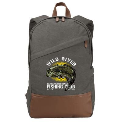 Wild River Largemouth Bass Fishing Club Cotton Canvas Backpack