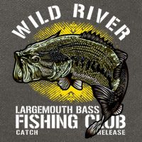 Wild River Largemouth Bass Fishing Club Cotton Canvas Backpack