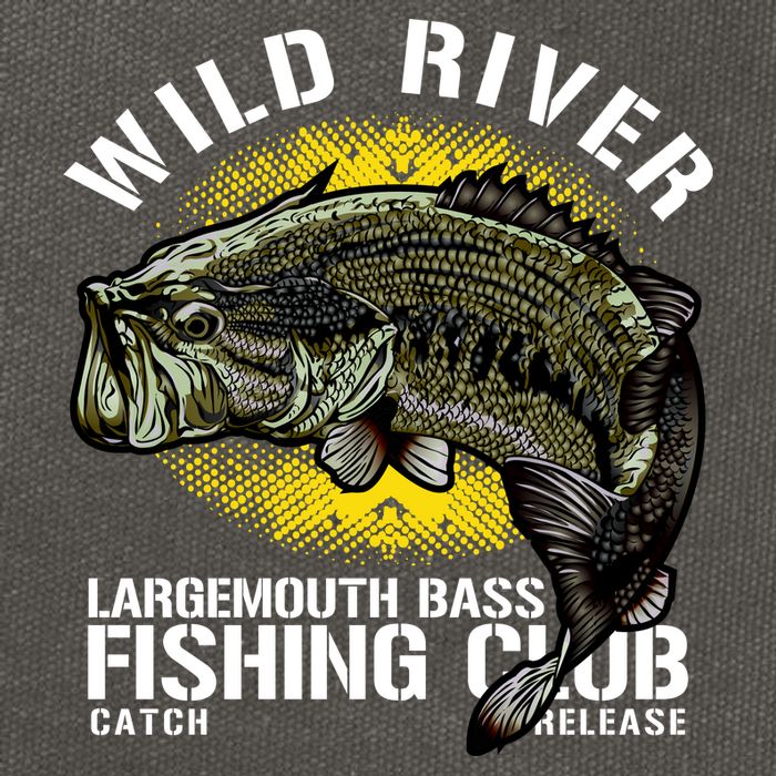 Wild River Largemouth Bass Fishing Club Cotton Canvas Backpack