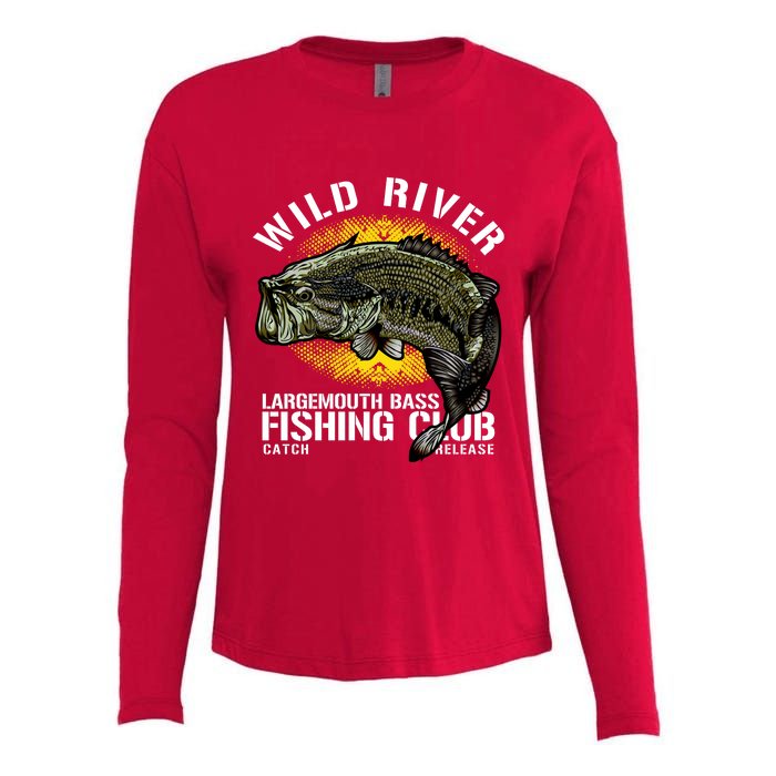 Wild River Largemouth Bass Fishing Club Womens Cotton Relaxed Long Sleeve T-Shirt