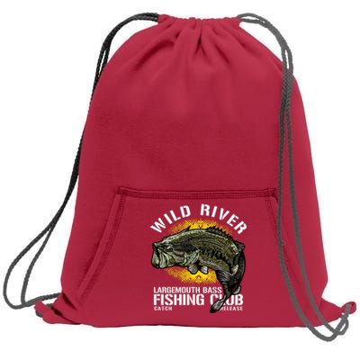 Wild River Largemouth Bass Fishing Club Sweatshirt Cinch Pack Bag