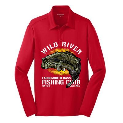 Wild River Largemouth Bass Fishing Club Silk Touch Performance Long Sleeve Polo