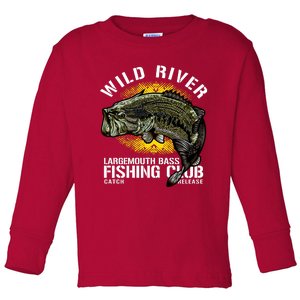 Wild River Largemouth Bass Fishing Club Toddler Long Sleeve Shirt