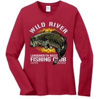 Wild River Largemouth Bass Fishing Club Ladies Long Sleeve Shirt