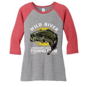 Wild River Largemouth Bass Fishing Club Women's Tri-Blend 3/4-Sleeve Raglan Shirt