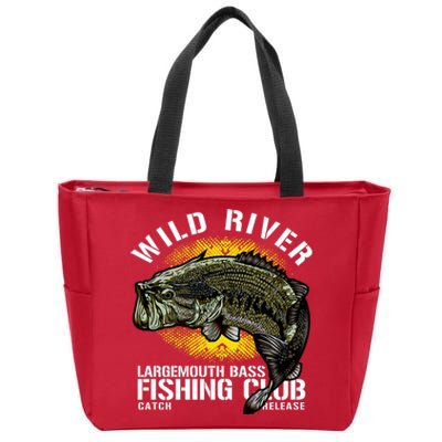 Wild River Largemouth Bass Fishing Club Zip Tote Bag