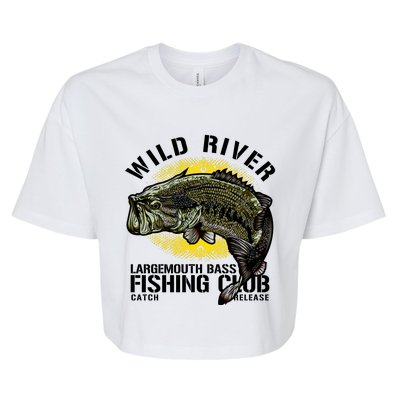 Wild River Largemouth Bass Fishing Club Bella+Canvas Jersey Crop Tee