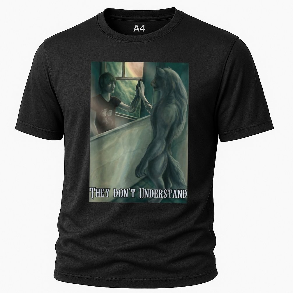 Werewolf Ripping Meme Alpha Wolf Werewolf Literally Me Funny Cooling Performance Crew T-Shirt