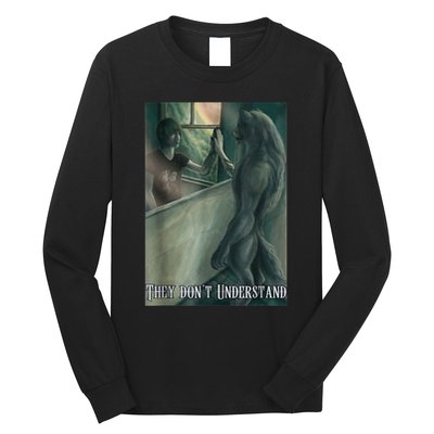 Werewolf Ripping Meme Alpha Wolf Werewolf Literally Me Funny Long Sleeve Shirt