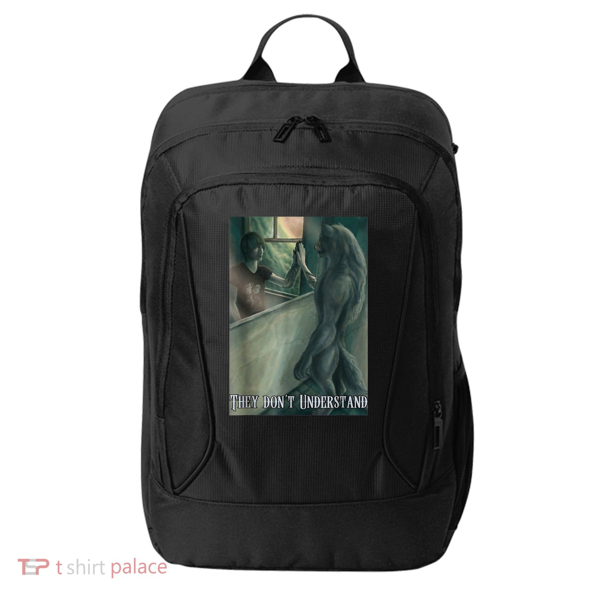 Werewolf Ripping Meme Alpha Wolf Werewolf Literally Me Funny City Backpack