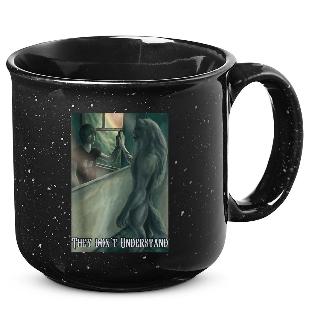 Werewolf Ripping Meme Alpha Wolf Werewolf Literally Me Funny 15oz Campfire Ceramic Mug