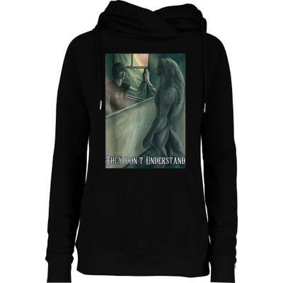 Werewolf Ripping Meme Alpha Wolf Werewolf Literally Me Funny Womens Funnel Neck Pullover Hood