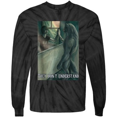 Werewolf Ripping Meme Alpha Wolf Werewolf Literally Me Funny Tie-Dye Long Sleeve Shirt