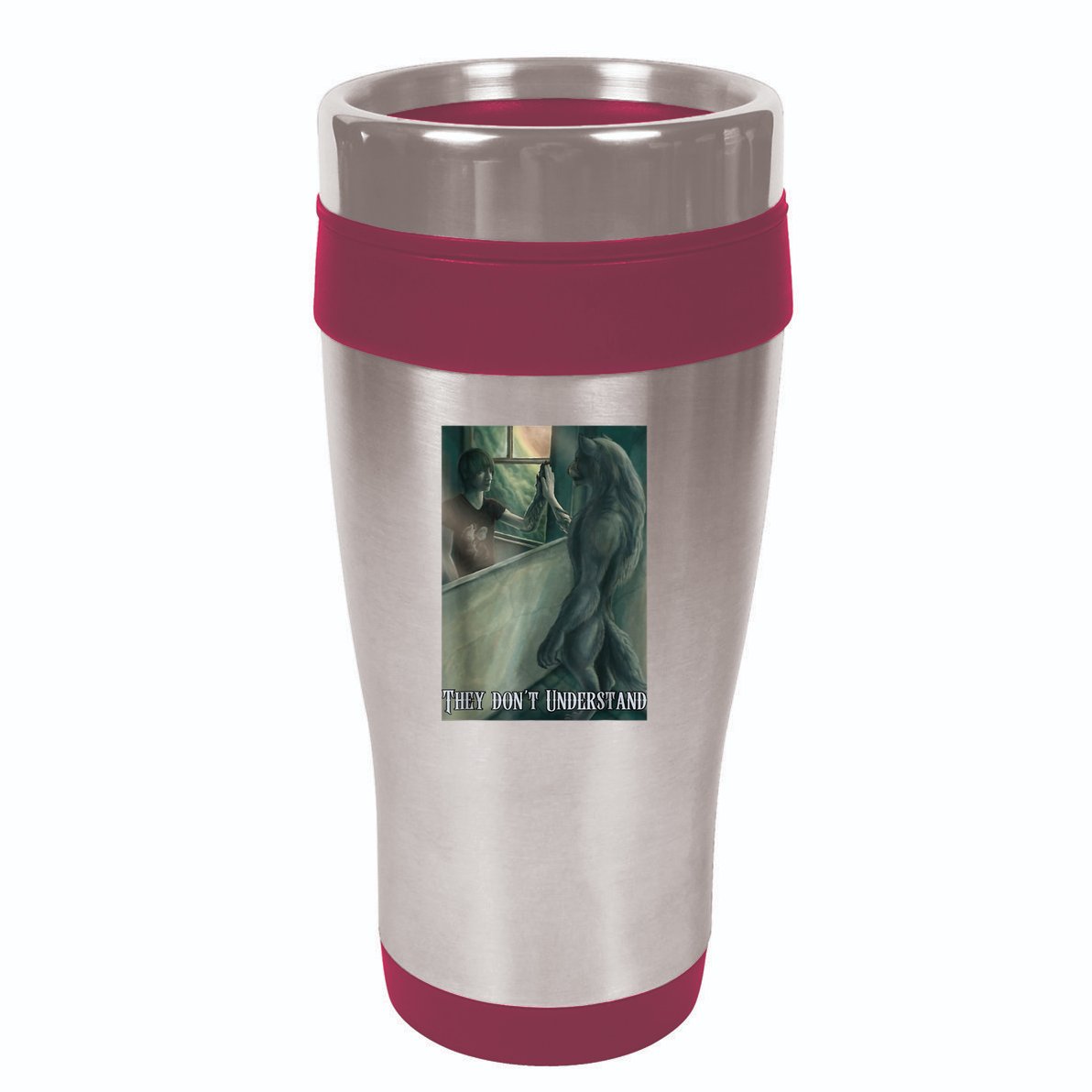 Werewolf Ripping Meme Alpha Wolf Werewolf Literally Me Funny 16oz Travel Tumbler
