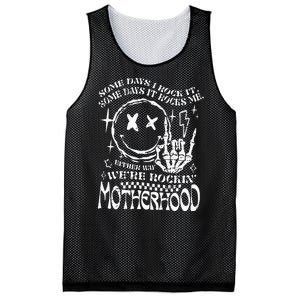 WeRe Rocking Motherhood Some Days I Rock It Funny Mama Gift Mesh Reversible Basketball Jersey Tank